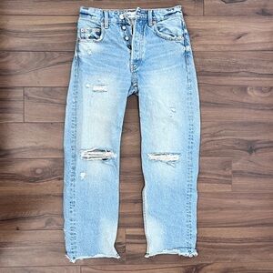 Distressed Light Blue Jeans